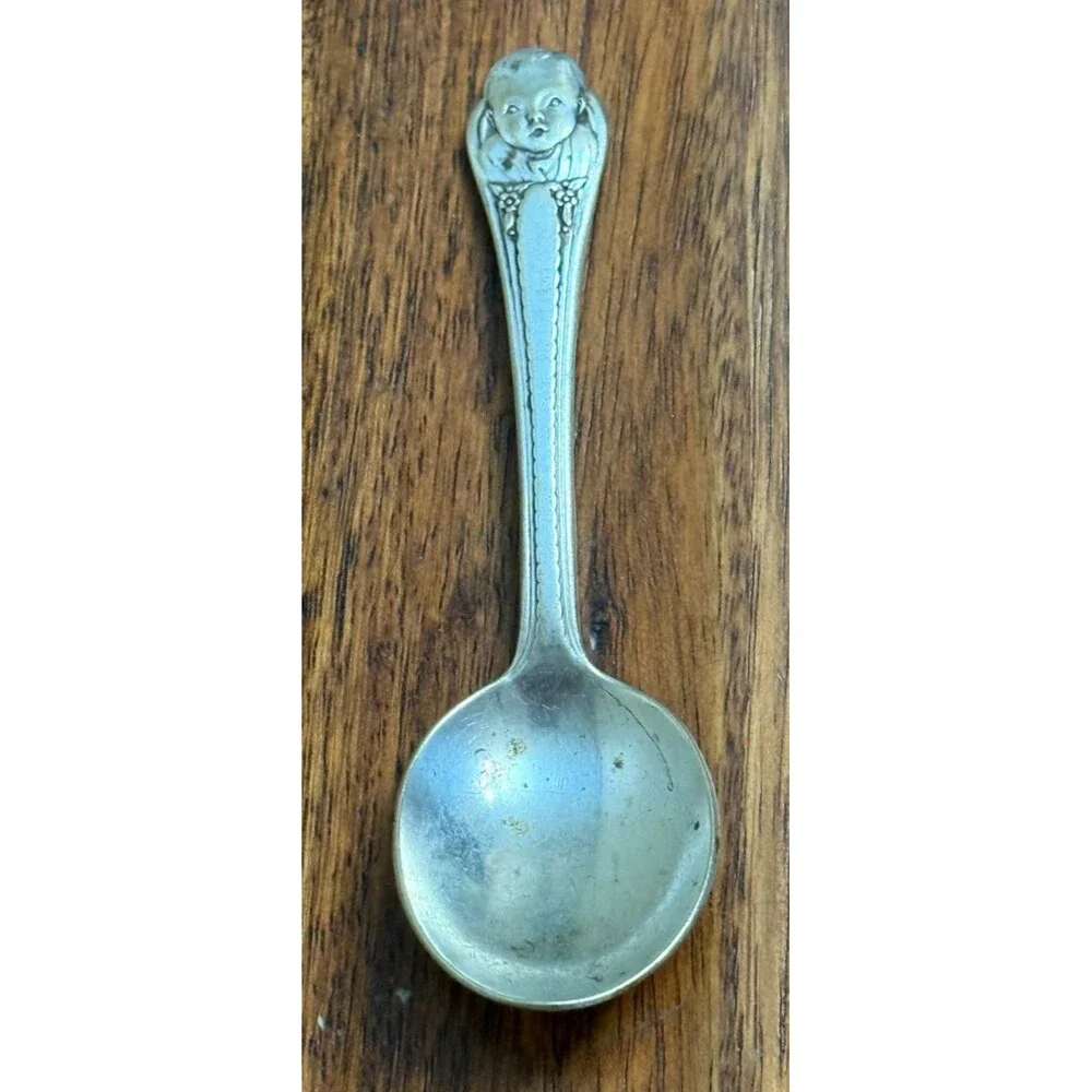 Vintage Gerber's Baby Spoon Winthrop Silver Plate Infant‎ Flatware USA Made